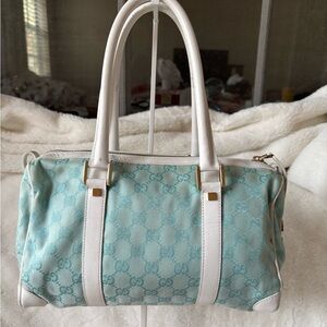 Baby Blue Gucci Boston Bag